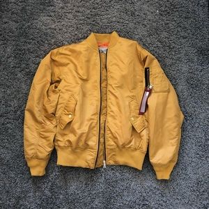 Yellow bomber jacket